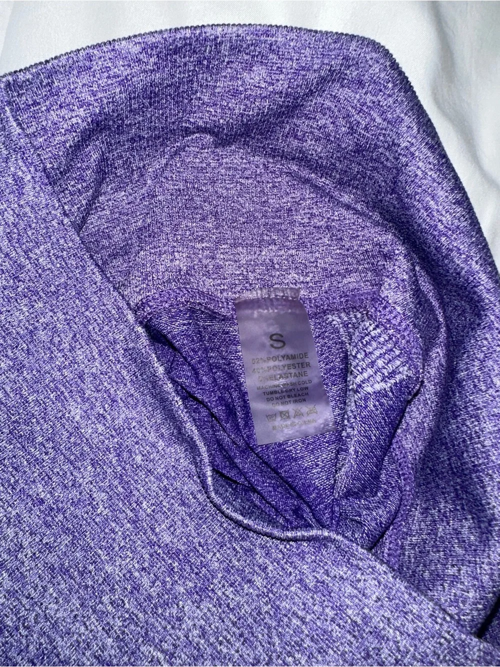 YEOREO Purple Seamless High Rise Biker Shorts Size Small Workout Activewear